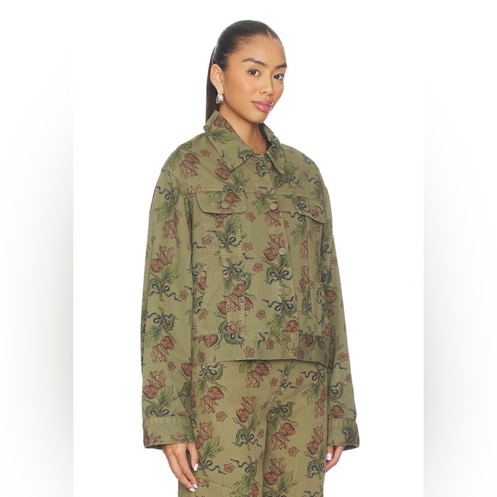 Damson Madder Stacia Jacket in Overdye Tulip Khaki - Picture 7 of 9